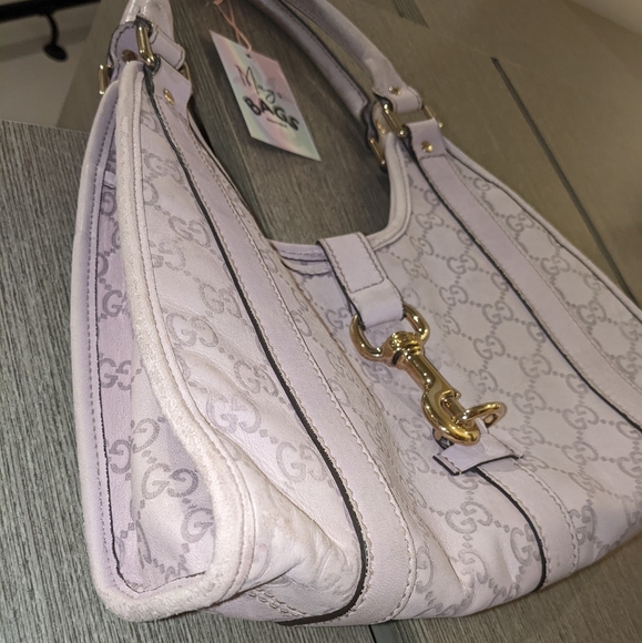 Gucci: Lavender Jackie Guccissima Monogram Suede Bag (RARE) - Picture 7 of 15